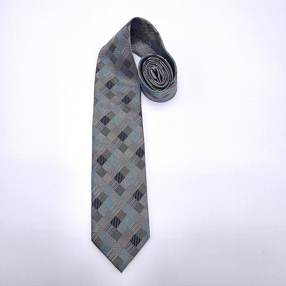 Alexander‎ Julian Colours Mens Geometric Pattern Polyester Tie